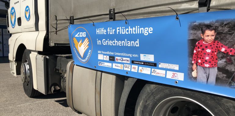 From diapers to 6,000 baby pacifiers: German truck with tools for Greece
